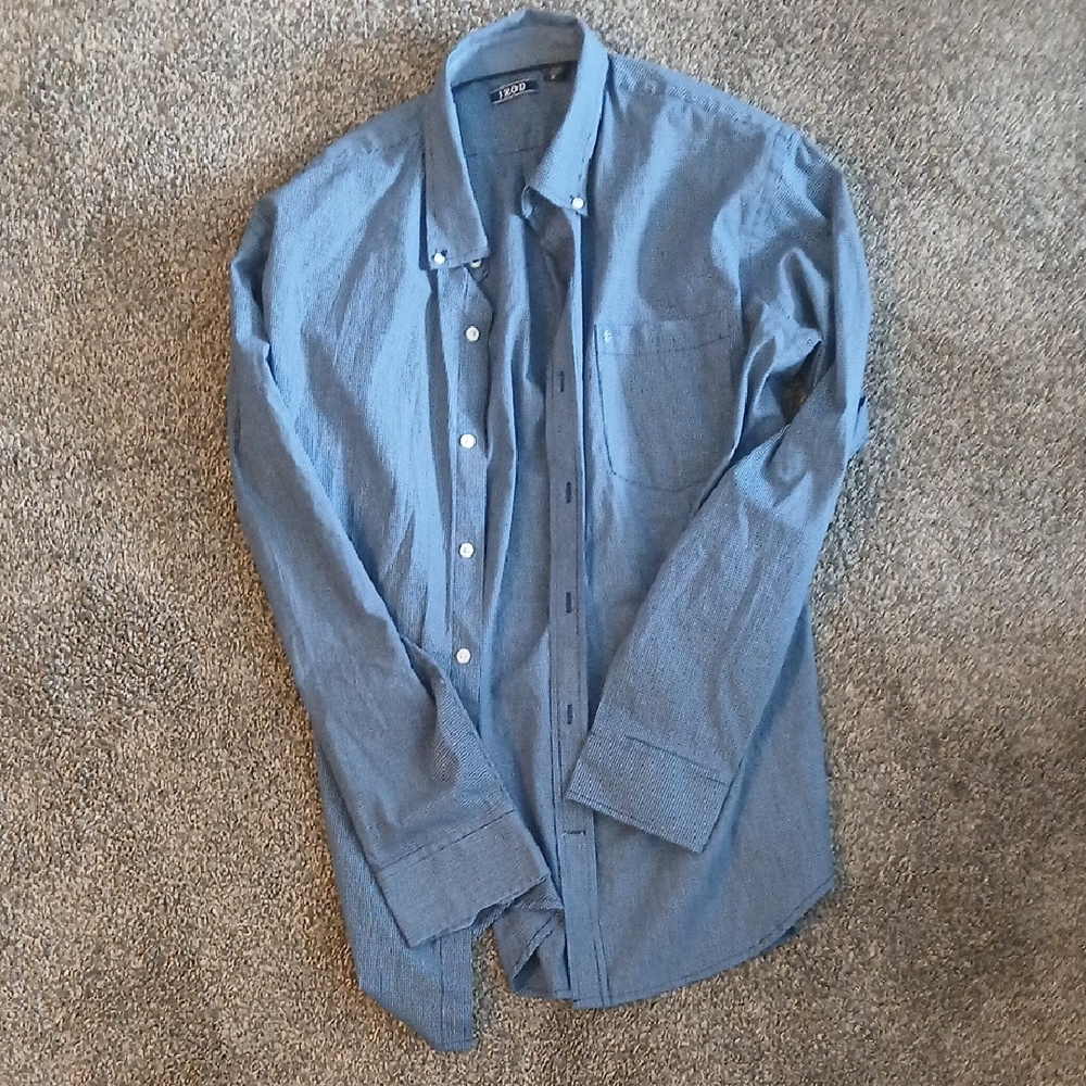 Izod Casual Blue Button Down Shirt